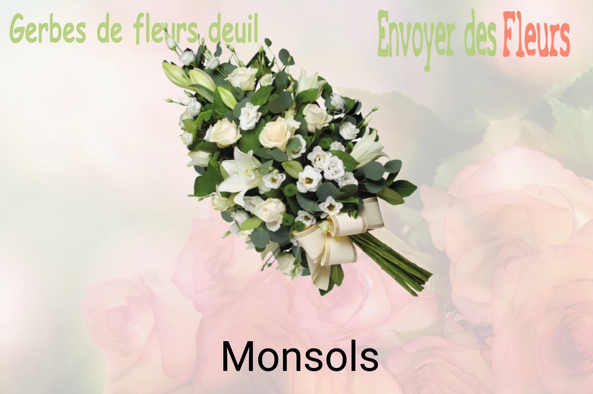 Gerbe de fleurs de deuil livrée à Monsols